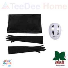 Bộ Trang Phục Halloween Vô Diện Cho Trẻ Em - Đồ Hóa Trang Cosplay An Toàn, Chất Liệu Nhẹ Mát, Gồm Áo Choàng, Mặt Nạ, Găng Tay