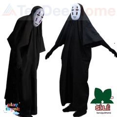 Bộ Trang Phục Halloween Vô Diện Cho Trẻ Em - Đồ Hóa Trang Cosplay An Toàn, Chất Liệu Nhẹ Mát, Gồm Áo Choàng, Mặt Nạ, Găng Tay
