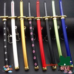 Móc Khóa Kiếm Zoro Law One Piece - Katana Kim Loại Không Gỉ 16cm, Quà Tặng Dành Cho Fan Anime, Sưu Tầm Độc Đáo