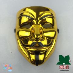 Mặt Nạ Hacker Ánh Kim Chú Hề - Phong Cách Dạ Hội Vàng Bạc Trắng Cho Người Lớn Và Trẻ Em