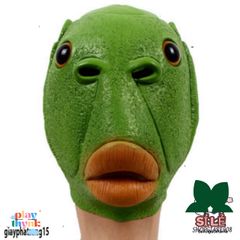 Mặt Nạ Ếch Huyền Bí - Phụ Kiện Hóa Trang Halloween Xanh Tươi Sống Động - Lễ Hội Hóa Trang Quái Vật