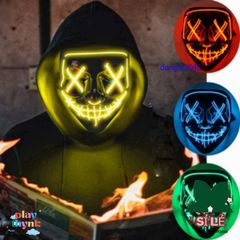 Mặt Nạ Phát Sáng Halloween - Mẫu Hacker LED Vendetta Độc Đáo Cho Dự Tiệc và Fan Hâm Mộ Thể Hiện Cá Tính