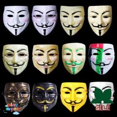 Mặt Nạ Hacker Anonymous 2020 - Phụ Kiện Hóa Trang Halloween và Tiệc Tùng, Chất Liệu Nhựa Dẻo, Độc Đáo và Thời Trang