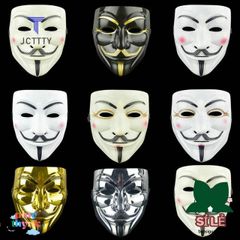Khẩu Trang Guy Fawkes V for Vendetta - Mặt Nạ Halloween Phụ Kiện Tiệc Tùng Người Lớn - Đạo Cụ COS Huyền Bí