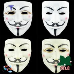 Khẩu Trang Guy Fawkes V for Vendetta - Mặt Nạ Halloween Phụ Kiện Tiệc Tùng Người Lớn - Đạo Cụ COS Huyền Bí