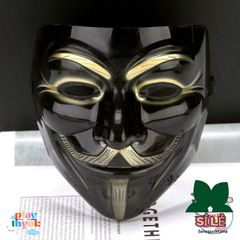 Mặt Nạ Đen Hacker Vendetta - Phụ Kiện Cosplay Cá Tính Đeo Mặt Hoặc Trang Trí - Đồ Chơi Halloween Thú Vị