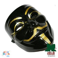 Mặt Nạ Đen Hacker Vendetta - Phụ Kiện Cosplay Cá Tính Đeo Mặt Hoặc Trang Trí - Đồ Chơi Halloween Thú Vị