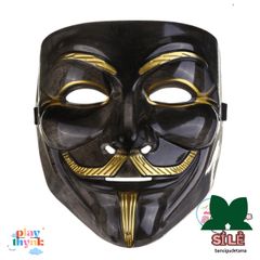 Mặt Nạ Đen Hacker Vendetta - Phụ Kiện Cosplay Cá Tính Đeo Mặt Hoặc Trang Trí - Đồ Chơi Halloween Thú Vị