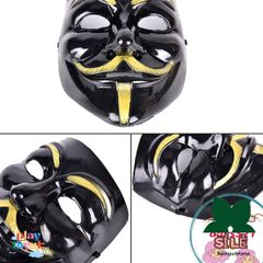 Mặt Nạ Đen Hacker Vendetta - Phụ Kiện Cosplay Cá Tính Đeo Mặt Hoặc Trang Trí - Đồ Chơi Halloween Thú Vị