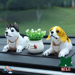 Chó Lắc Lư Trang Trí Ô Tô Ngộ Nghĩnh - Phụ Kiện Dễ Thương Nhảy Múa Theo Chuyển Động Xe Hơi, Giải Tỏa Căng Thẳng Khi Lái Xe