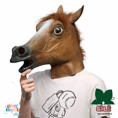 Mặt Nạ Ngựa Cosplay Halloween - Phụ Kiện Hóa Trang Silicone Độc Đáo Cho Bữa Tiệc và Lễ Hội