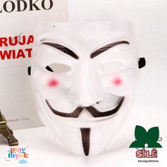Mặt Nạ Anonymous Độc Đáo - Phụ Kiện Cosplay Halloween Vàng Bạc Đen Trắng, Mặt Nạ Hóa Trang Tuyệt Hảo cho Fan Văn Hóa Hacker