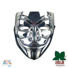 Mặt nạ V For Vendetta Halloween - Mặt nạ ma kinh dị cho trang phục độc đáo, phong cách điện ảnh, chất liệu nhựa nhẹ 19x16cm
