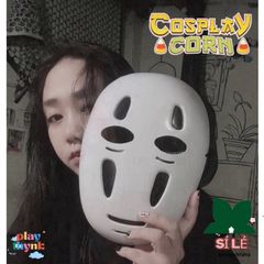 Mặt Nạ Hóa Trang Anime Vô Diện - Halloween Cosplay Đen Tím - Phụ Kiện Thời Trang Corn Cosplay