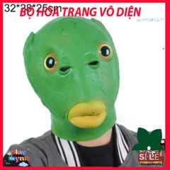 Mặt Nạ Silicon Cá Ếch Xanh Dành Cho Người Lớn - Phụ Kiện Cosplay Hóa Trang Vui Vẻ Cho Tiệc Tùng và Halloween