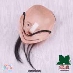Mặt Nạ Ma Quái MOMO - Halloween Kinh Dị Với Tóc Giả Cao Su - Đồ Hóa Trang Đáng Sợ Cho Tiệc Hóa Trang