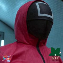 Mặt nạ Cosplay Trò Chơi Con Mực - Mặt Nạ Halloween Hình Tam Giác Đen Cho Nam Nữ, Đạo Cụ Thời Trang Phim Hàn Quốc