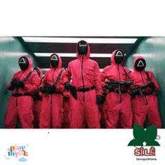Bộ Hóa Trang Squid Game 2 - Áo, Mặt Nạ và Găng Tay - Chiếc Đồ Lễ Hội Halloween Hoàn Hảo Cho Trẻ Em và Người Lớn