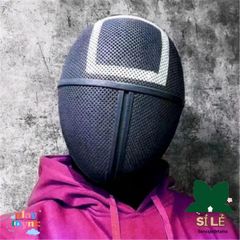 Mặt Nạ Cosplay Squid Game Hình Vuông & Tam Giác - Đạo Cụ Halloween Dành Cho Nam & Nữ, Thời Trang Nhập Vai độc đáo
