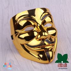 Mặt Nạ Vàng Lấp Lánh Hacker 2021 - Trang Phục Hóa Trang Halloween, Phụ Kiện Tiệc Hóa Trang Cho Trẻ Em và Người Lớn