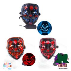 Mặt Nạ Phát Sáng Neon - Mặt Nạ Rave Dành Cho Tiệc Tùng, Chất Liệu PVC, Nhiều Chế Độ Ánh Sáng, Phụ Kiện Thời Trang Độc Đáo