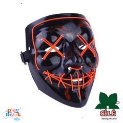 Mặt Nạ Phát Sáng Neon - Mặt Nạ Rave Dành Cho Tiệc Tùng, Chất Liệu PVC, Nhiều Chế Độ Ánh Sáng, Phụ Kiện Thời Trang Độc Đáo