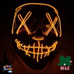 Mặt Nạ Phát Sáng Neon - Mặt Nạ Rave Dành Cho Tiệc Tùng, Chất Liệu PVC, Nhiều Chế Độ Ánh Sáng, Phụ Kiện Thời Trang Độc Đáo