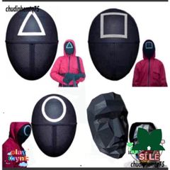 Mặt Nạ Squid Game - Phụ Kiện Halloween Thời Trang, Đạo Cụ Hóa Trang Độc Đáo Cho Lễ Hội và Cosplay