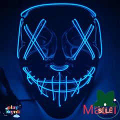 Mặt Nạ LED Phát Quang Halloween - Mặt Nạ Hacker Thanh Trừng Độc Đáo Cho Tiệc Tùng, Cosplay và Lễ Hội