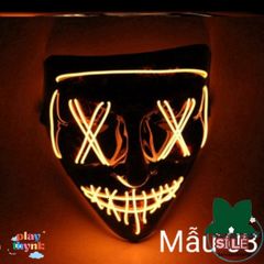 Mặt Nạ LED Phát Quang Halloween - Mặt Nạ Hacker Thanh Trừng Độc Đáo Cho Tiệc Tùng, Cosplay và Lễ Hội