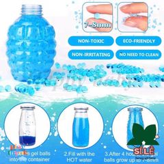 Bộ 15 Bóng Hydrogel Pha Lê Dành Cho Trẻ Em - Hạt Nở Chống Sốc, Đồ Chơi Nước An Toàn 6-7mm, 7-8mm, 9-11mm