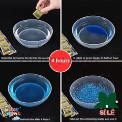Bộ 15 Bóng Hydrogel Pha Lê Dành Cho Trẻ Em - Hạt Nở Chống Sốc, Đồ Chơi Nước An Toàn 6-7mm, 7-8mm, 9-11mm