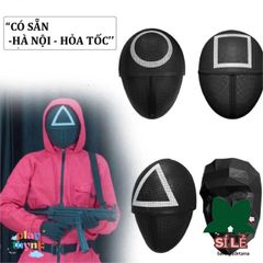 Mặt Nạ Cosplay Trò Chơi Con Mực - Mặt Nạ Hình Tam Giác & Vuông Cho Halloween và Tiệc Tùng, Quà Tặng Cho Fan Hâm Mộ