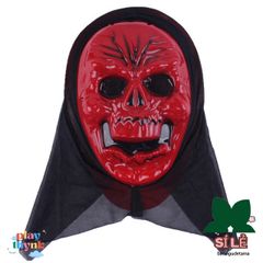 Mặt Nạ Scream Đen Huyền Bí - Phụ Kiện Halloween Kinh Dị Cho Bữa Tiệc Hóa Trang, Kích Thước 9x18cm, Chất Liệu Nhựa Dẻo