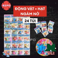 Bộ 24 Túi Thú Cưng Dễ Thương Kèm Hạt Nở Trong Nước - Hạt Tinh Thể Vui Nhộn Cho Trẻ Em - MIPO Shop