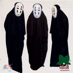 Bộ trang phục hóa trang Vô Diện Spirited Away - Áo, mặt nạ, găng tay cho trẻ em và người lớn, cosplay phong cách độc đáo