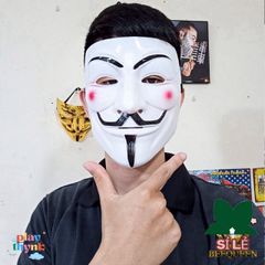 Mặt Nạ Hacker Dành Cho Trẻ - Thiết Kế Ngộ Nghĩnh Vàng, Trắng, Đen, An Toàn Cho Bé - Quà Tặng Thú Vị, Hóa Trang Halloween