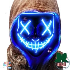 Mặt Nạ LED Phát Sáng 7 Màu - Đạo Cụ Halloween Huyền Bí và Độc Đáo, Hoàn Hảo Cho TikTok và Tiệc Tùng