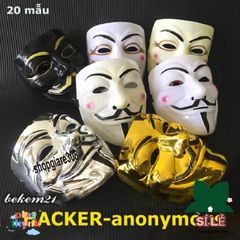 Mặt Nạ Hacker Anonymous Trắng 2020 - Phụ Kiện Hóa Trang Halloween Độc Đáo, Cosplay Vendetta Thời Trang