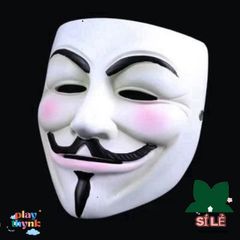 Mặt Nạ Hacker Anonymous Trắng 2020 - Phụ Kiện Hóa Trang Halloween Độc Đáo, Cosplay Vendetta Thời Trang