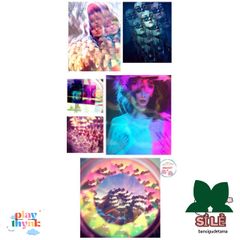 Kính Vạn Hoa Thời Trang - Kính Mắt Kaleidoscope Đặc Biệt Cho Bar & Tiệc, Gọng Trong Suốt Hồng/Đen, Quà Tặng Dự Tiệc độc đáo