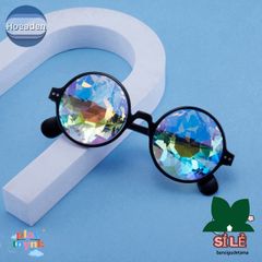 Kính Vạn Hoa Hooaden - Kính Mát Pha Lê Trong Suốt Thời Thượng, Phong Cách Tròn Unisex, Dành Cho Tất Cả Các Phái