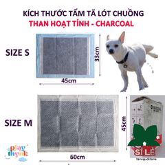 Miếng Lót Vệ Sinh Charcoal cho Chó Mèo - Giải Pháp Sạch Sẽ và Tiện Lợi cho Thú Cưng - S & M Kích Thước