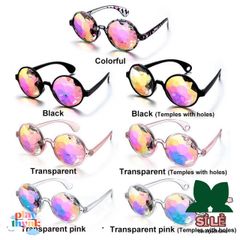 Kính Vạn Hoa MISUPS - Kính Mát Thời Trang Cầu Vồng Cho Bữa Tiệc Lễ Hội, Phong Cách Năng Đ động, Chất Lượng Cao