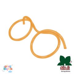 Ống Hút Nhựa Hình Kính Mát Cho Bé - Phụ Kiện Vui Chơi Halloween Đáng Yêu, Dài 67cm, Pet Chất Liệu Mềm Dẻo