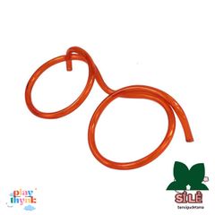 Ống Hút Nhựa Hình Kính Mát Cho Bé - Phụ Kiện Vui Chơi Halloween Đáng Yêu, Dài 67cm, Pet Chất Liệu Mềm Dẻo