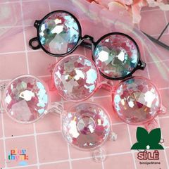 Kính Vạn Hoa Unisex Tròn - Kính Mát Độc Đáo Phong Cách Hàn Quốc, Chất Lượng Cao, Nhiều Màu Sắc