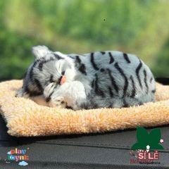 Thú Bông Mèo Vàng Mõm Đen - Kháng Khuẩn Than Hoạt Tính, Thanh Lọc Không Khí - Trang Trí Xe Hơi và Không Gian Sống Dễ Thương