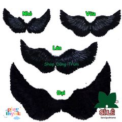 Set Trang Phục Hóa Trang Thiên Thần Cánh Lông Vũ Đen Trắng - Phụ Kiện Biểu Diễn Đáng Yêu Cho Bé và Người Lớn