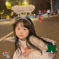 Cánh Thiên Thần Lông Vũ Halloween - Phụ Kiện Hóa Trang Công Chúa Tết Trung Thu, Set Cánh, Cài Đầu & Đũa Thiên Thần Lễ Hội